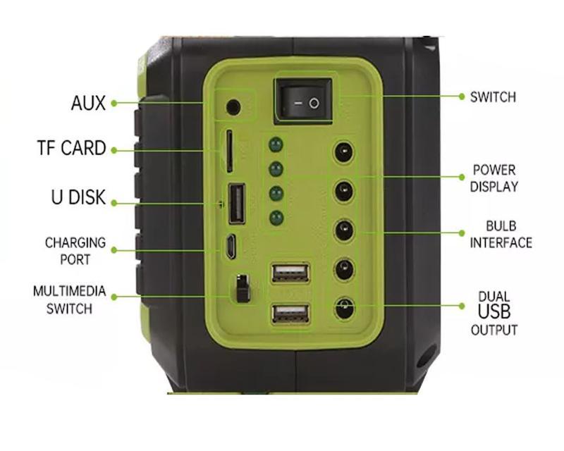 Sistema de Iluminación Solar GDPLUS GD-8072