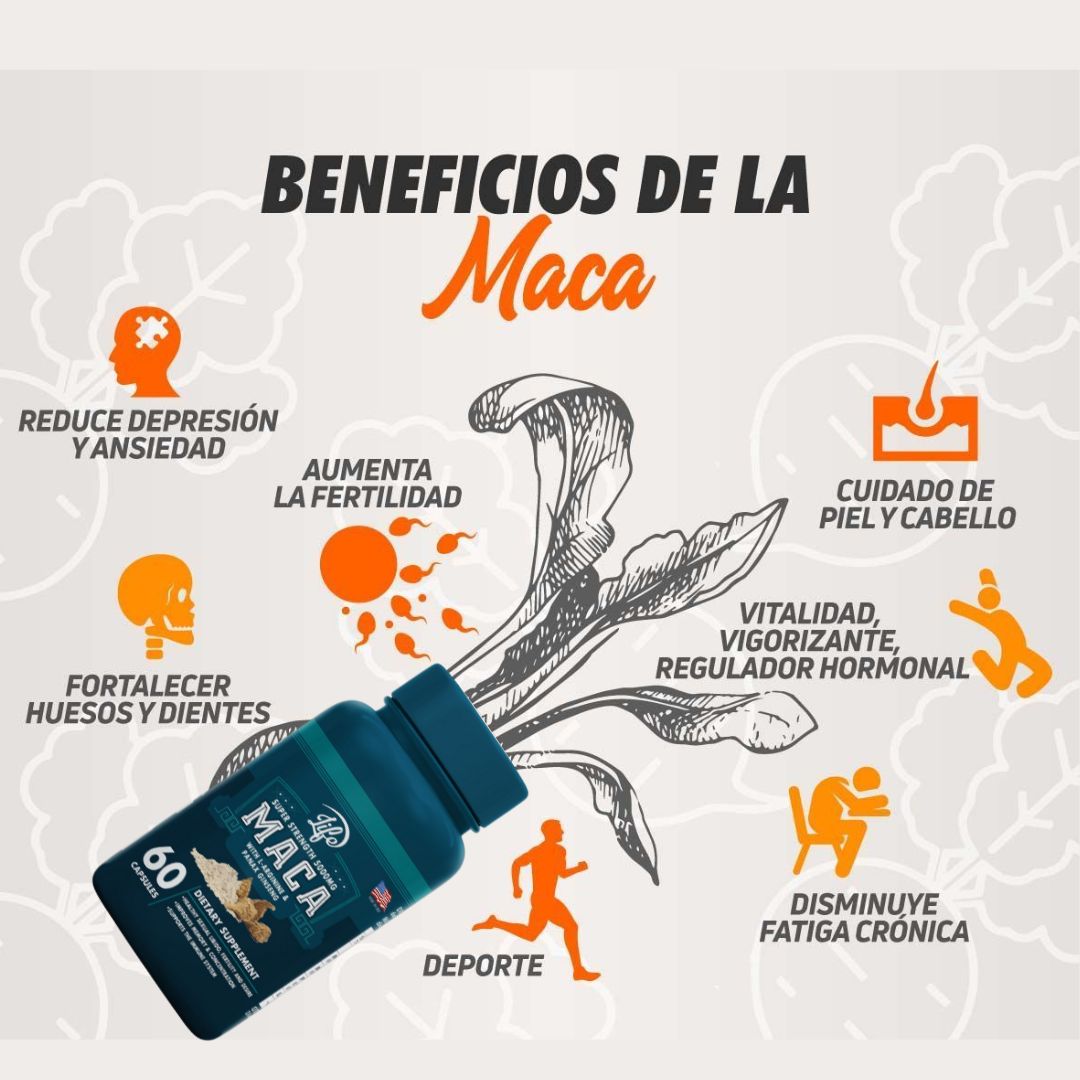 MACA - Suplemento dietario 60 Cápsulas