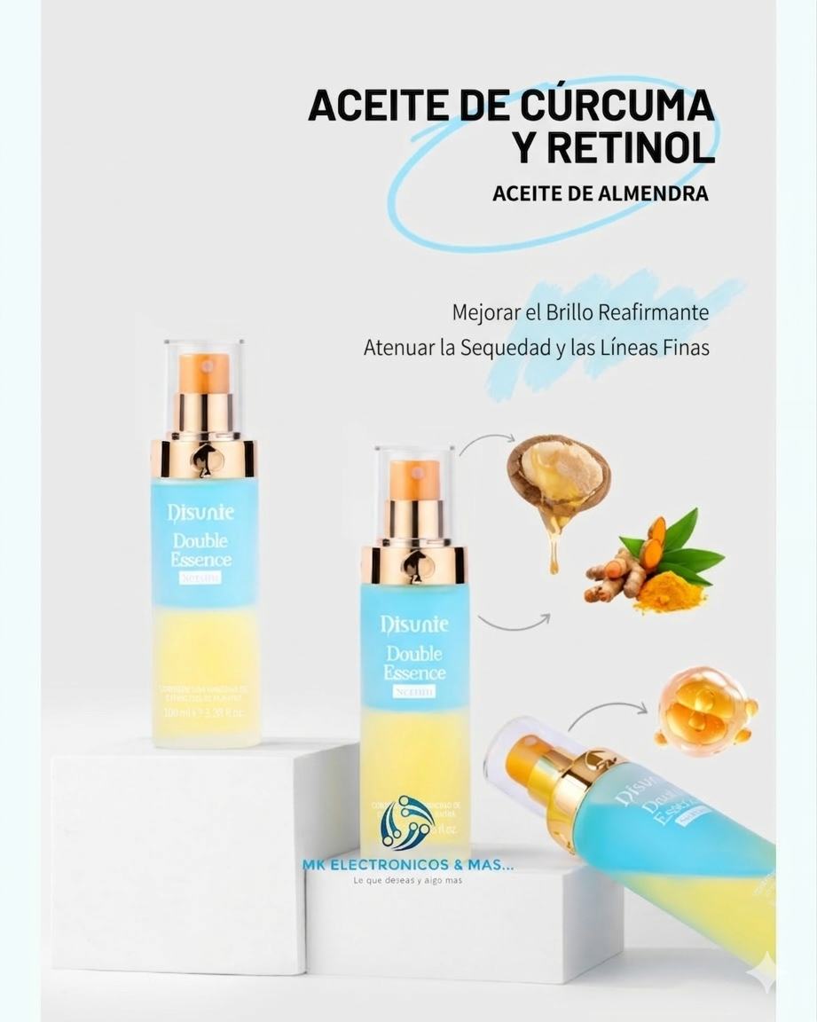 Serum Antiarrugas con Retinol y Cúrcuma | Rejuvenecimiento Celular | DOUBLE ESSENCE SERUM - RETINOL