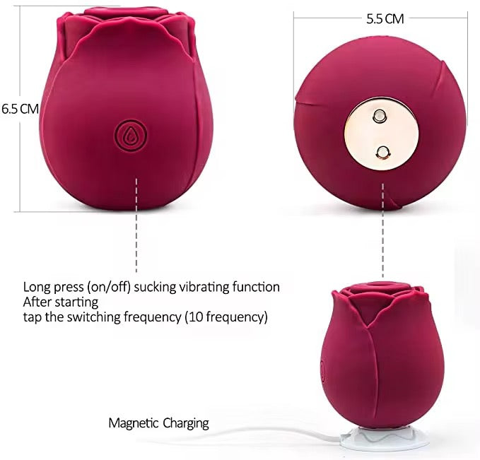 Estimulador de Succión Flor 10 Velocidades - Recargable USB Impermeable IPX7