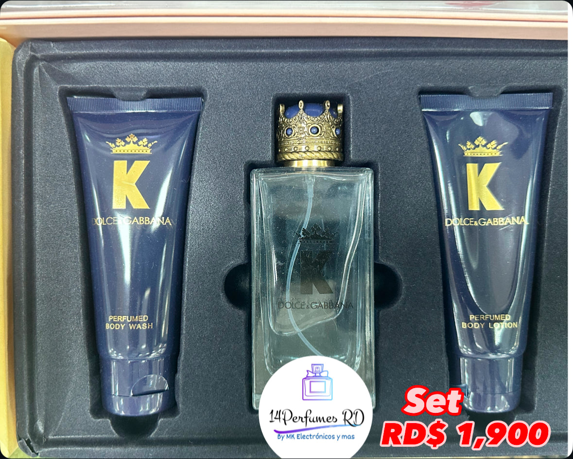 Set Dolce & Gabbana K - Perfume + Body Wash + Body Lotion Masculino
