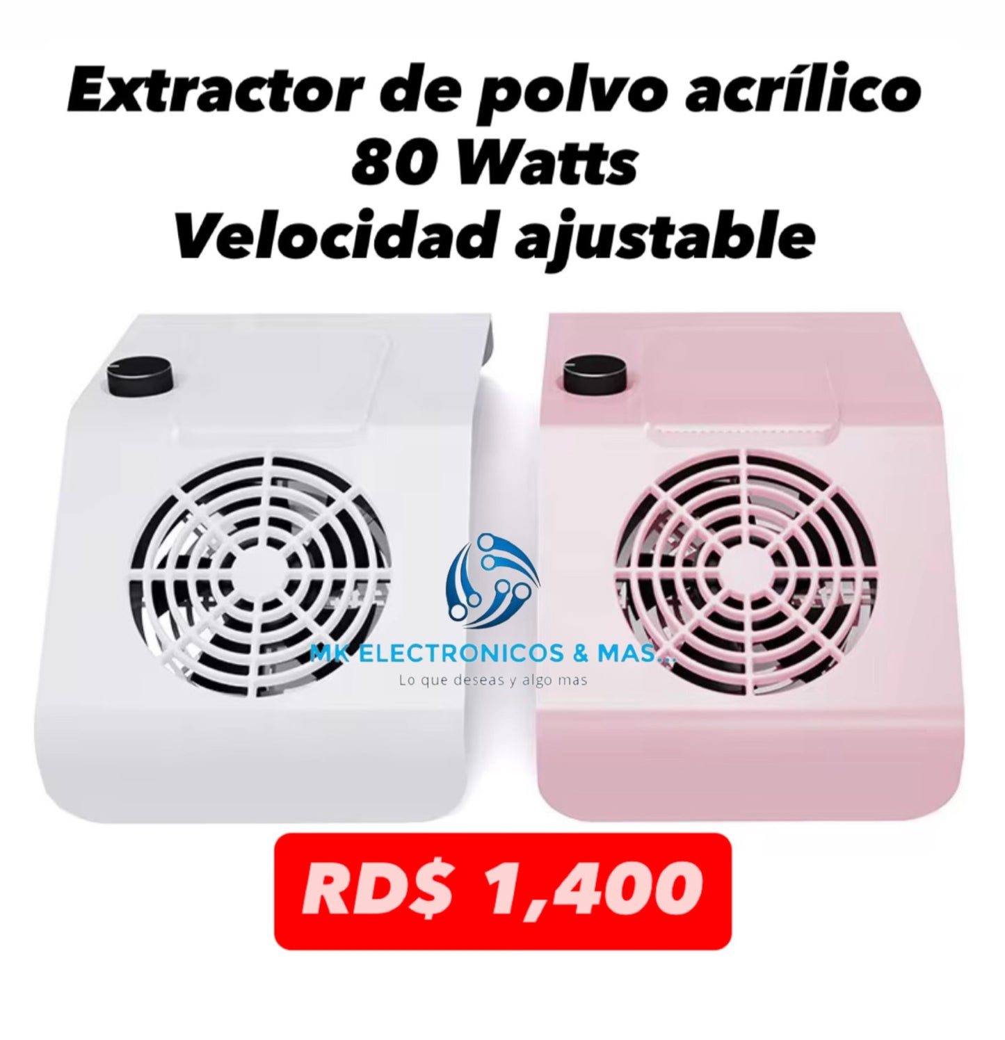 Extractor de polvo acrílico con velocidad regulable