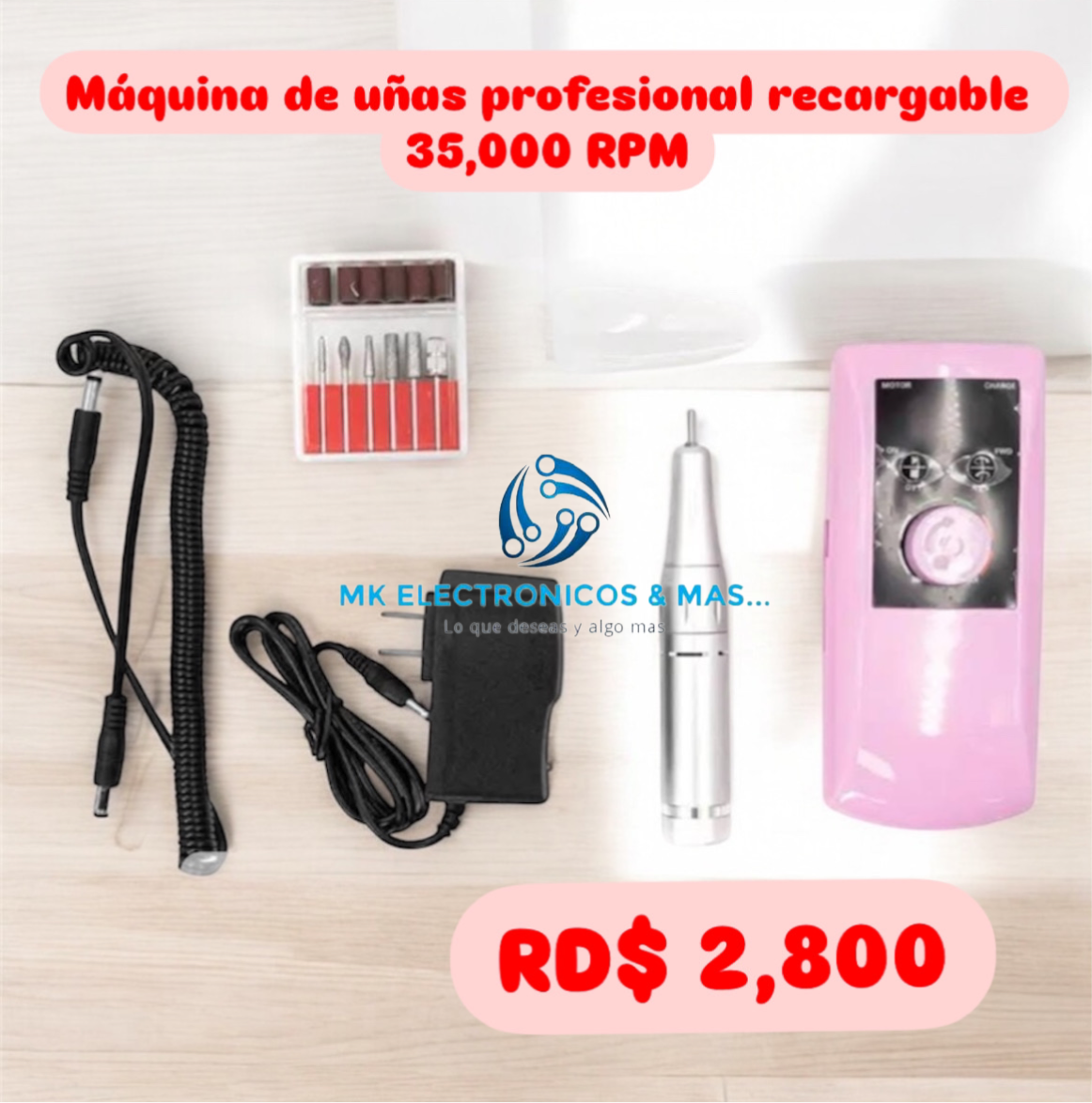 Máquina profesional recargable EN105 35,000 RPM