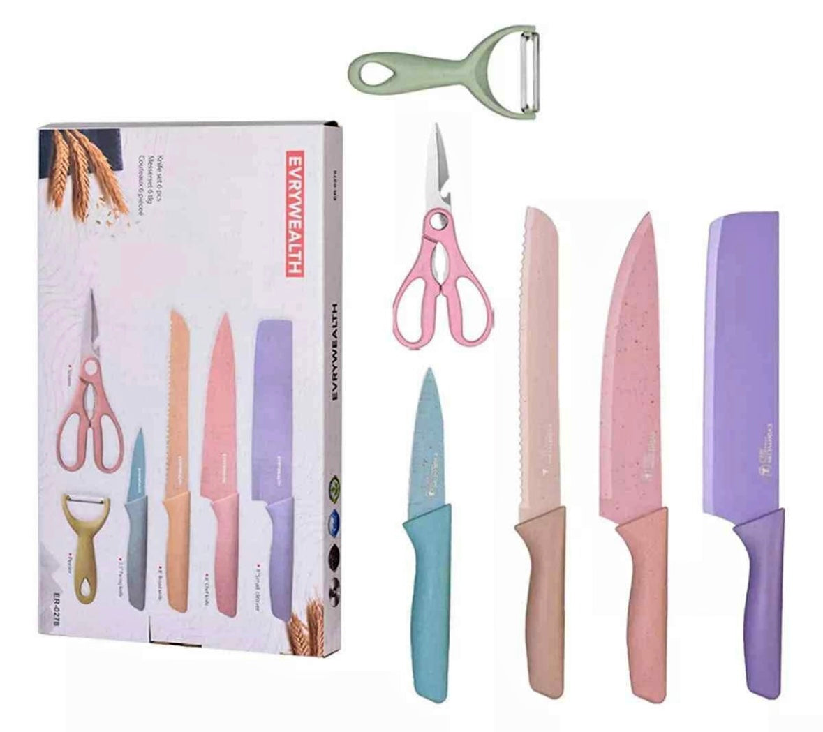 Set de Cuchillos para chef mas bandeja para picar