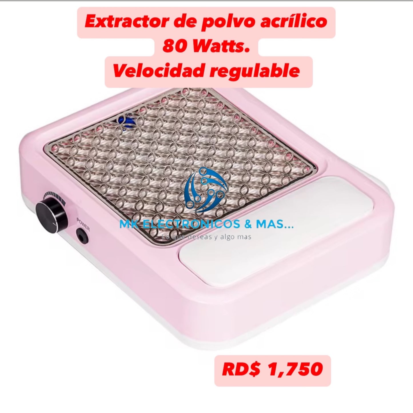 Extractor de polvo acrílico con velocidad regulable