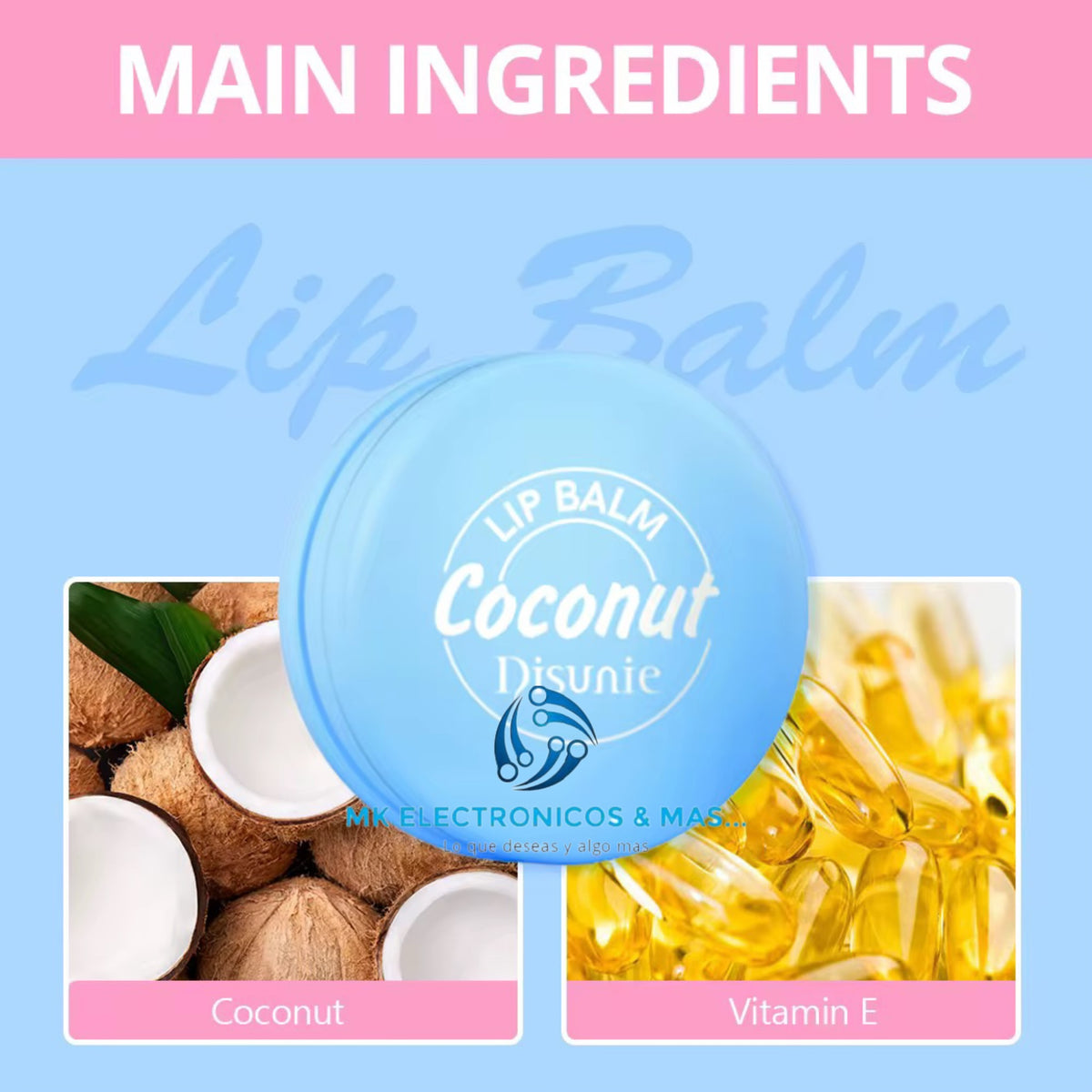 Lip Balm Disunie Coconut | Hidratación Tropical | Kit Hidratación Profunda