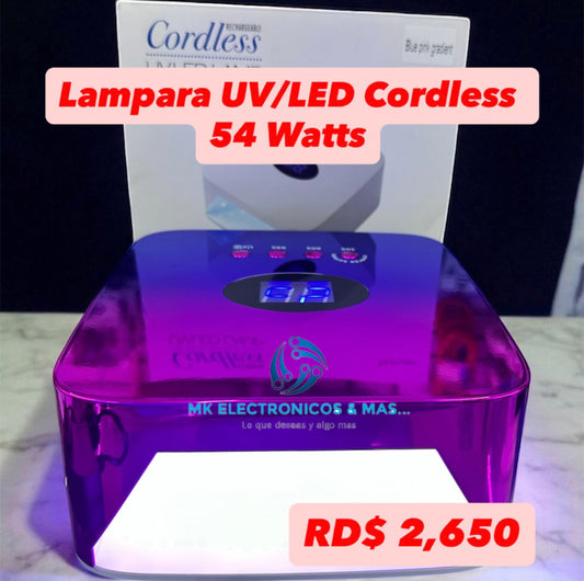 Lampara UV/LED Cordless 54 Watts recargable