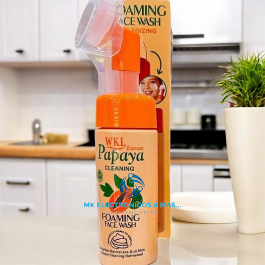 Limpiador Facial Extracto de Papaya Wokali Limpieza Profunda Hidratante y Blanqueador. Wokali Foaming Face Wash