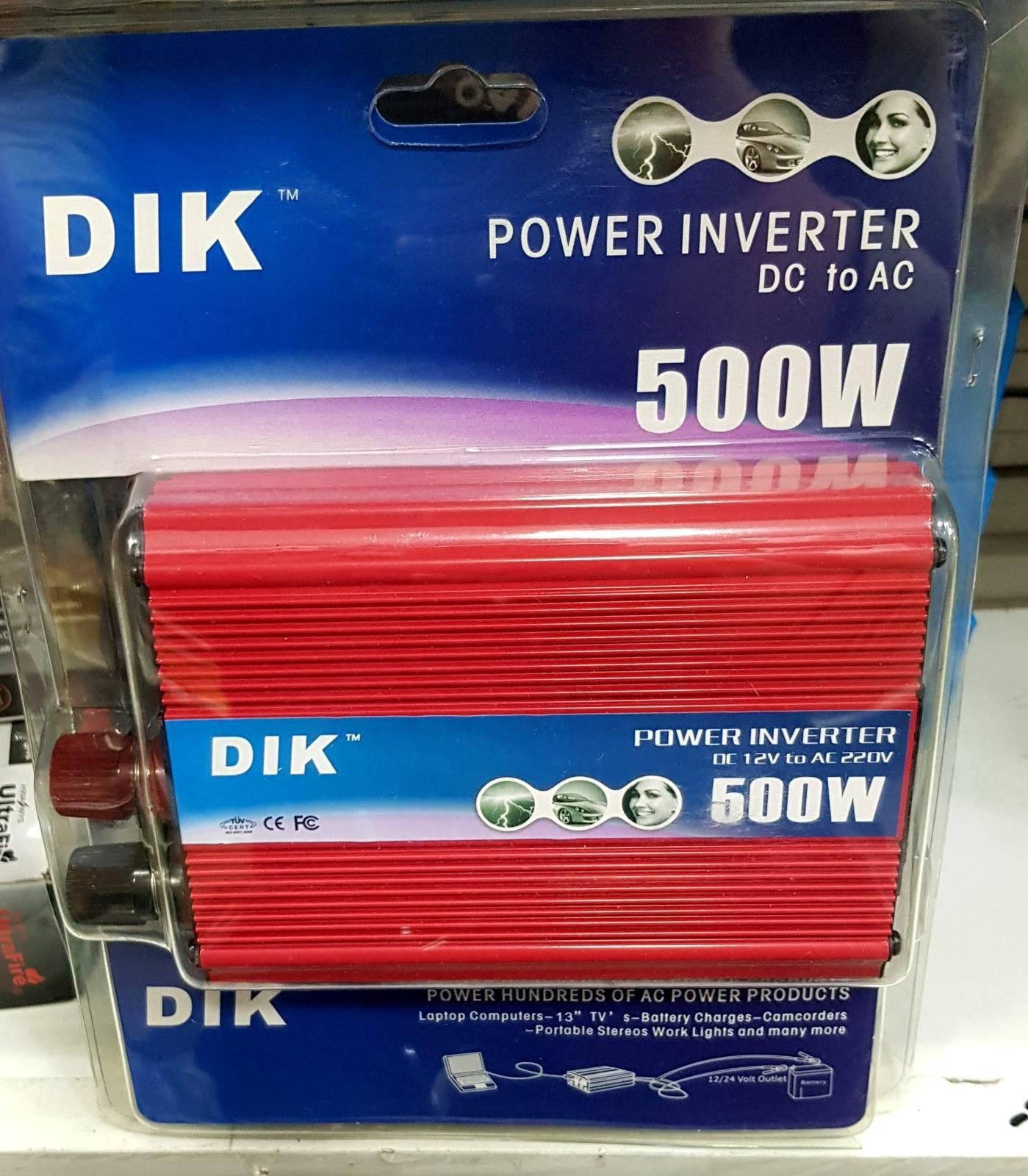 Power Inverter Dik. Convertidor de energía eléctrica para autos y hogares. 1000 Watts y 1500 Watts