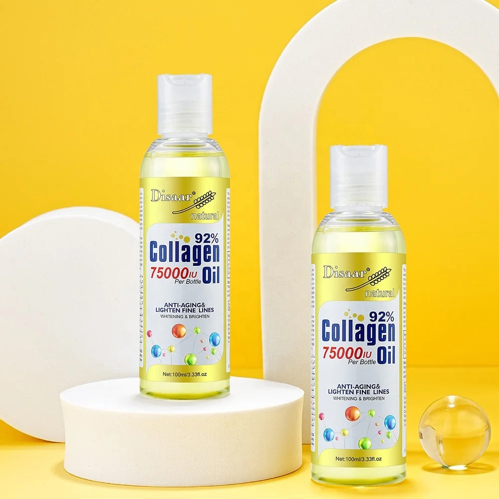 Disaar 92% aceite de colágeno orgánico aceite de masaje corporal blanqueador antienvejecimiento aceite corporal para aclarar la piel