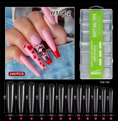 Tips Soft Gel caja 240 pcs