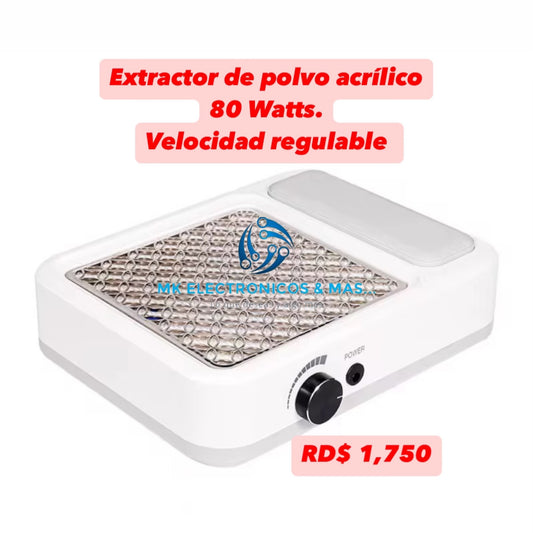 Extractor de polvo acrílico con velocidad regulable