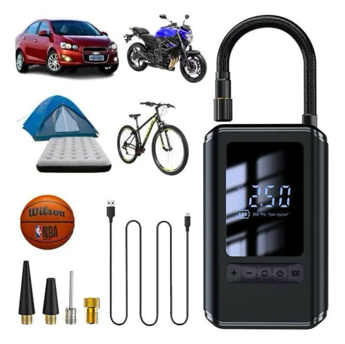 Compresor de Aire Portátil recargable