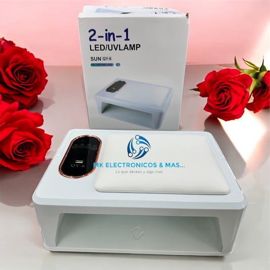 Lampara UV/LED Sun QY6 288 Watts con capacidad para uso en dos manos simultáneamente.