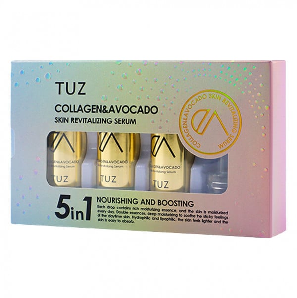Serum Facial Premium Antiarrugas Reafirmante 5 en 1 TUZ Colageno y Aguacate