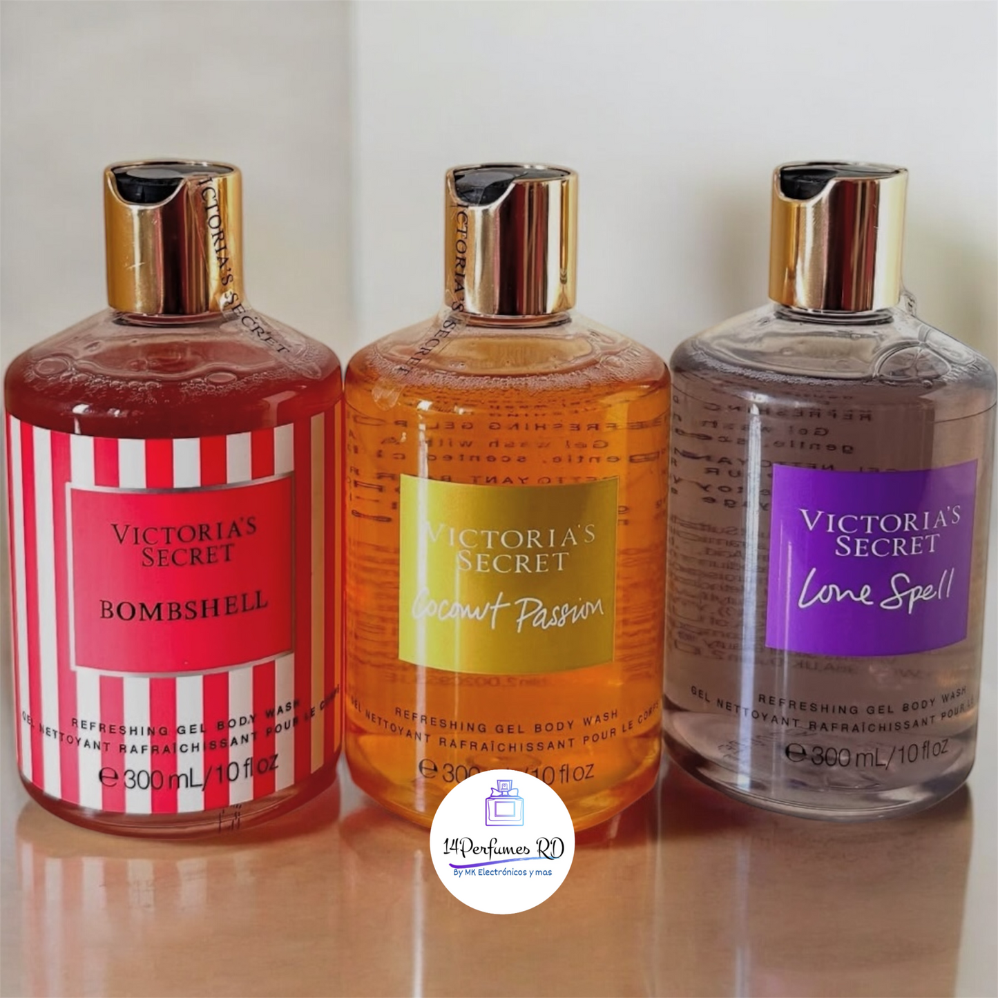 Combo de Colonia + Splash + Gel de baño Victoria Secret.  Toda la variedad