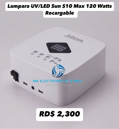 Lampara UV/LED Sun S10 Max 120 Watts recargable