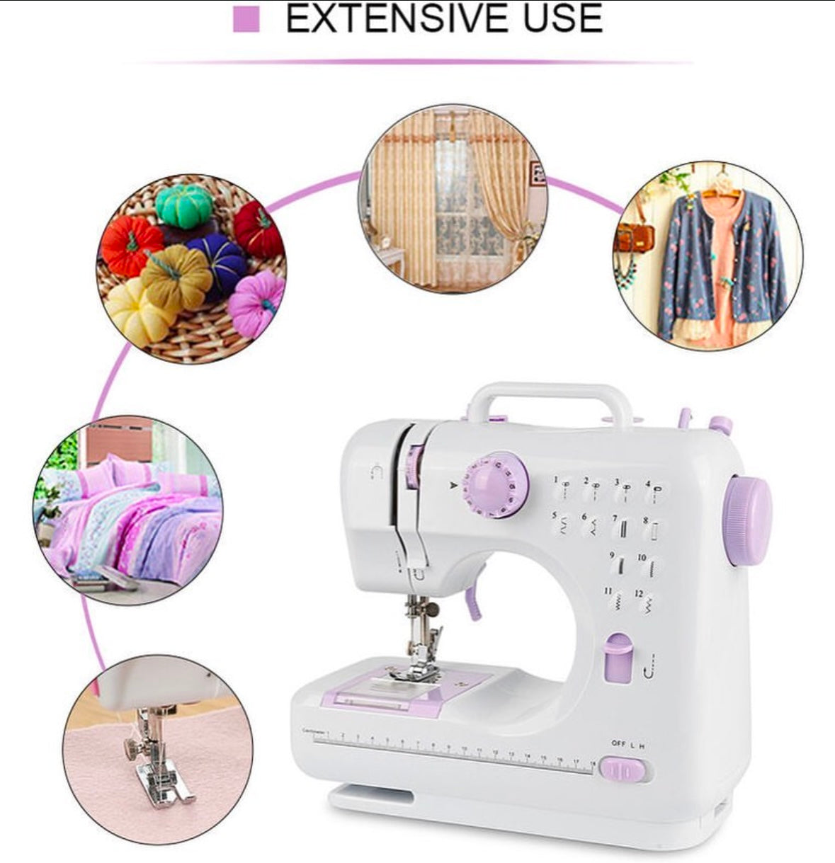 Maquina de coser D.World SM-505 y SM-202A
