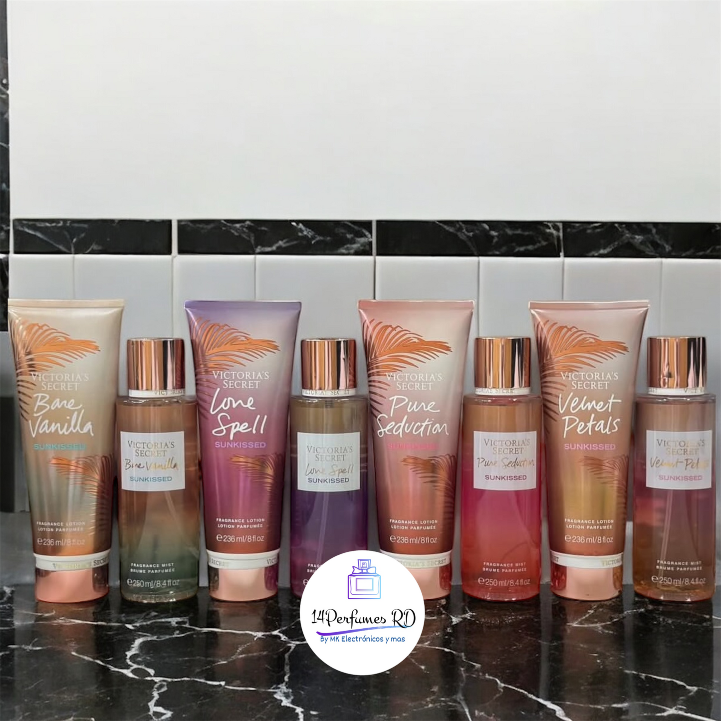 Combo de Colonia + Splash + Gel de baño Victoria Secret.  Toda la variedad