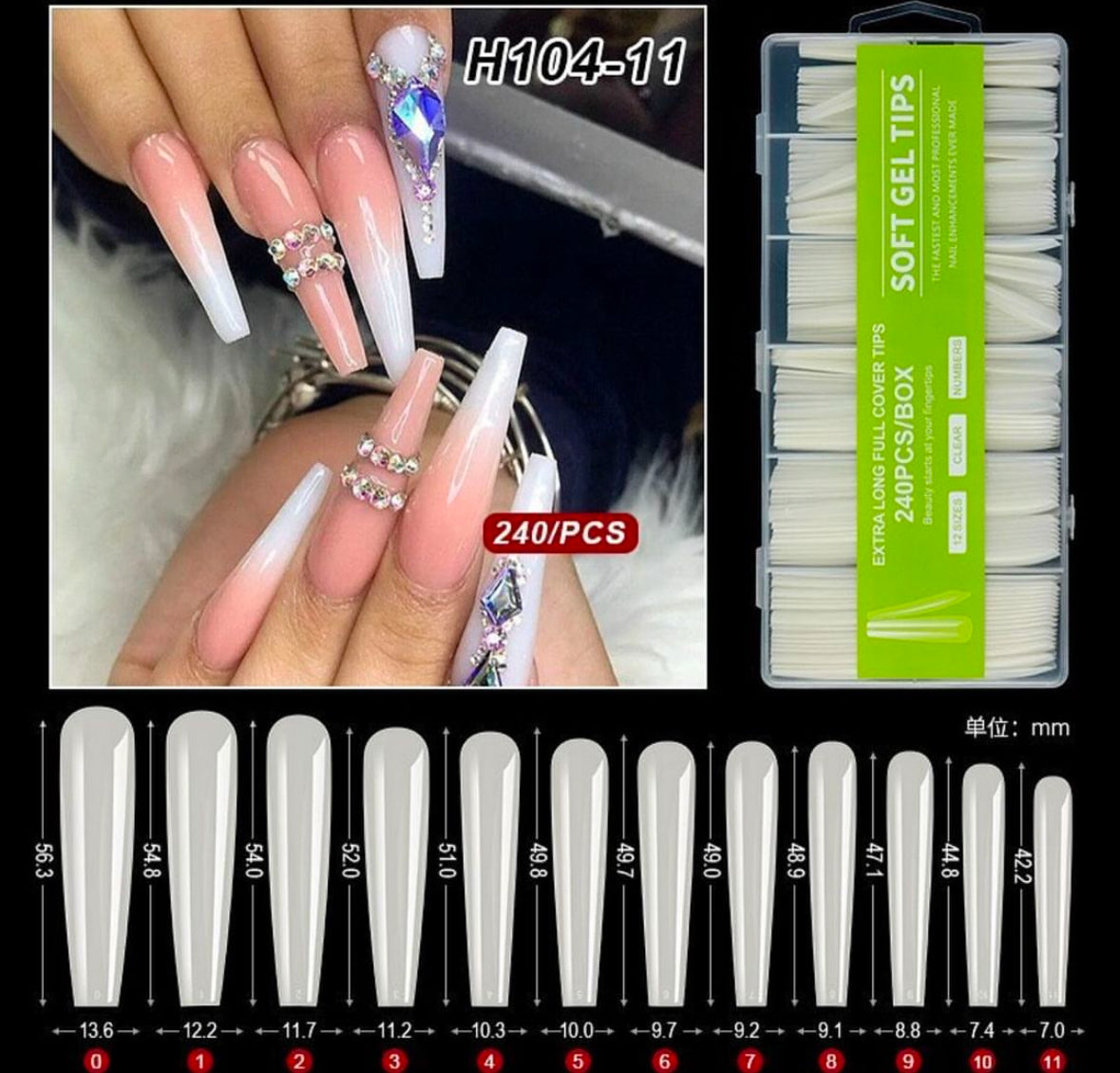 Tips Soft Gel caja 240 pcs
