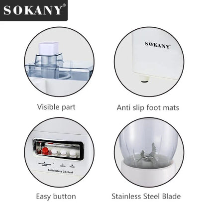 Extractor de jugos eléctrico multifuncional 4 en 1 Sokany SK-03029
