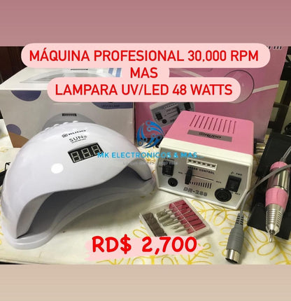 Combo Máquina profesional DR288 + Lampara UV/LED 48 Watts