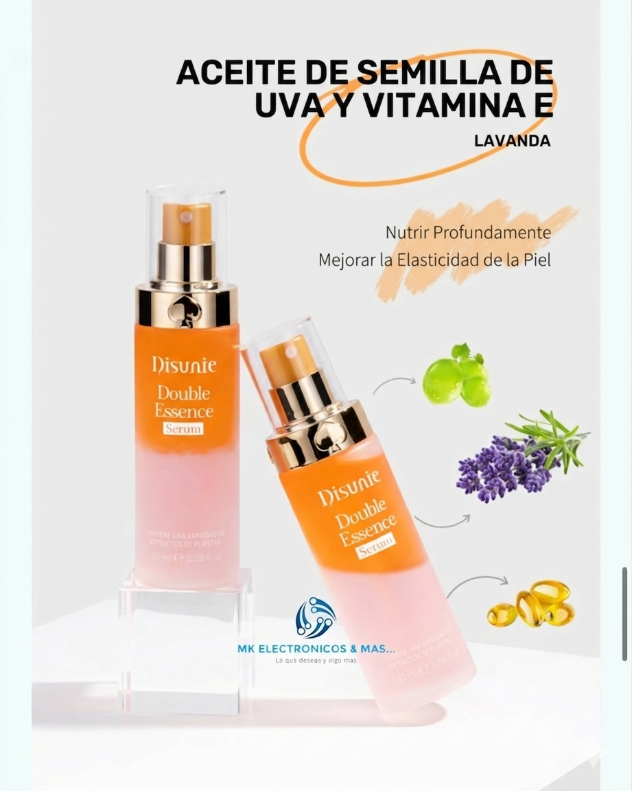 Serum Antioxidante con Vitamina E y Lavanda | Elasticidad y Juventud | DOUBLE ESSENCE SERUM - VITAMINA E