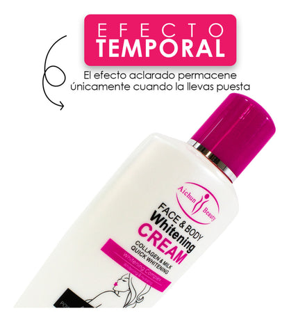 Crema blanqueadora de Colageno y Leche Aichun Beauty para cara y cuerpo