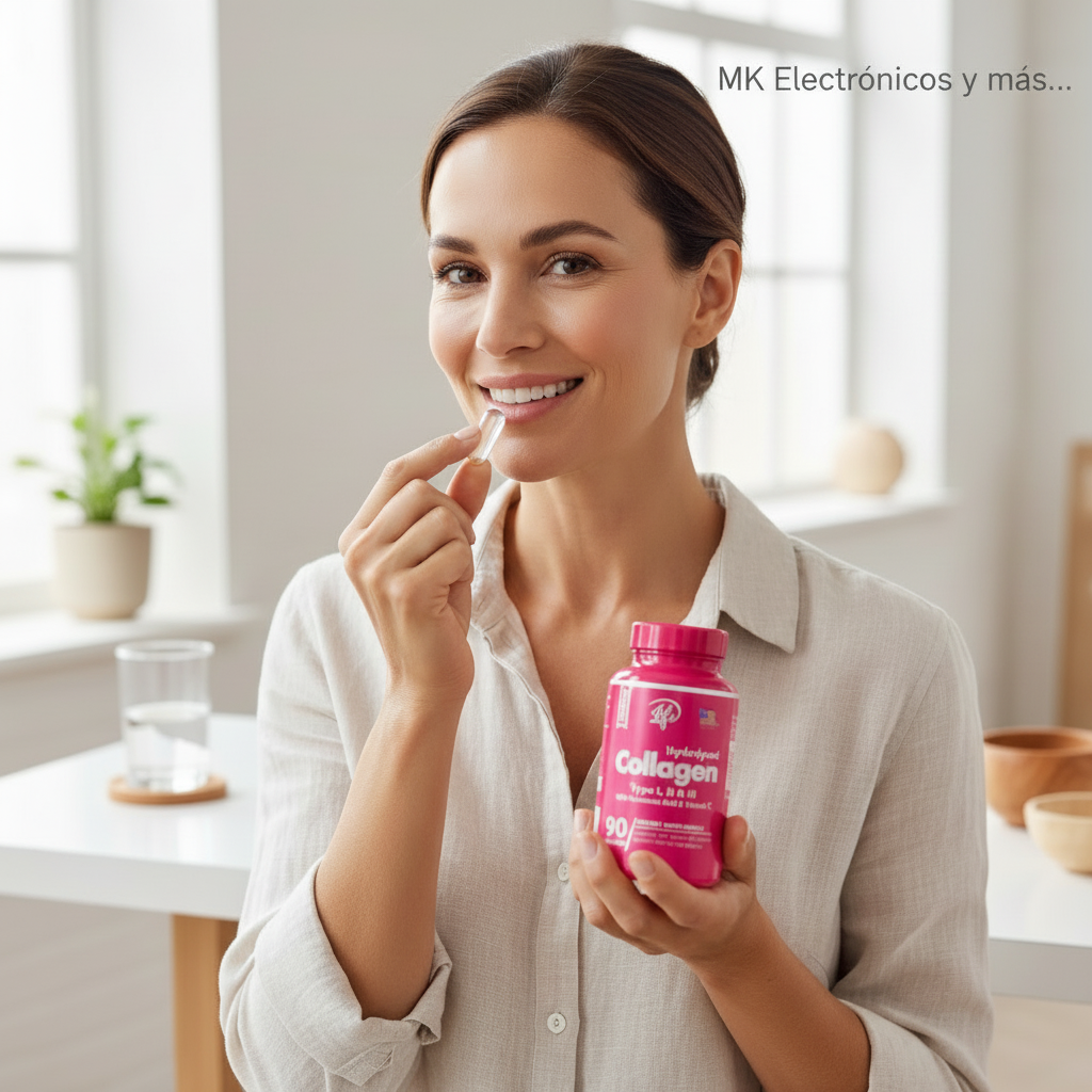Colágeno Hidrolizado Tipo I, II & III + Vitamina C | Belleza y Bienestar