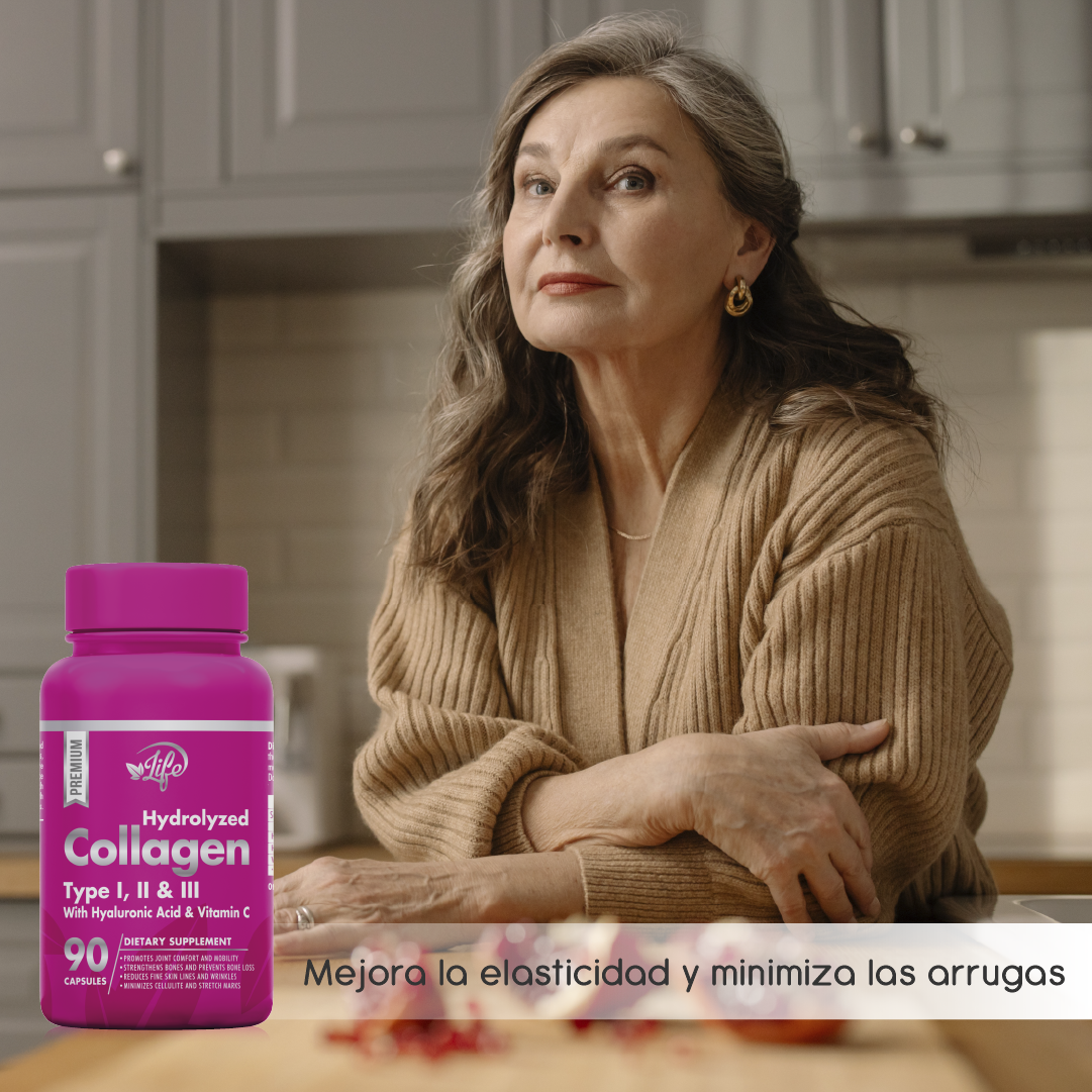 Colágeno Hidrolizado Tipo I, II & III + Vitamina C | Belleza y Bienestar