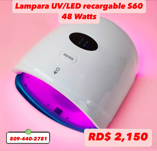 Lampara UV/LED Recargable Cordless S60 48 Watts