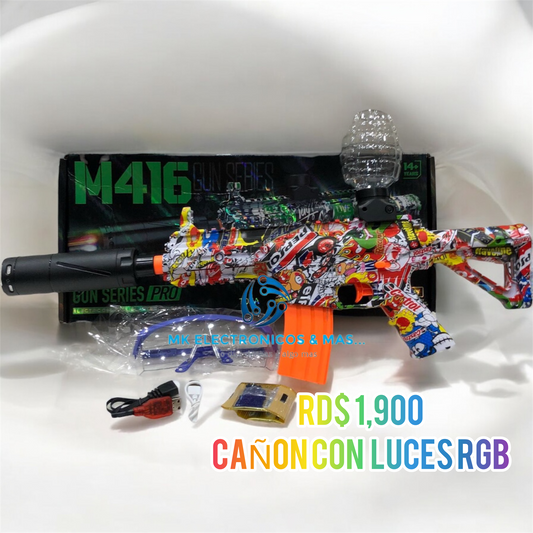 Rifle de Hidrogel M416 Series Pro con Cañon con luces RGB