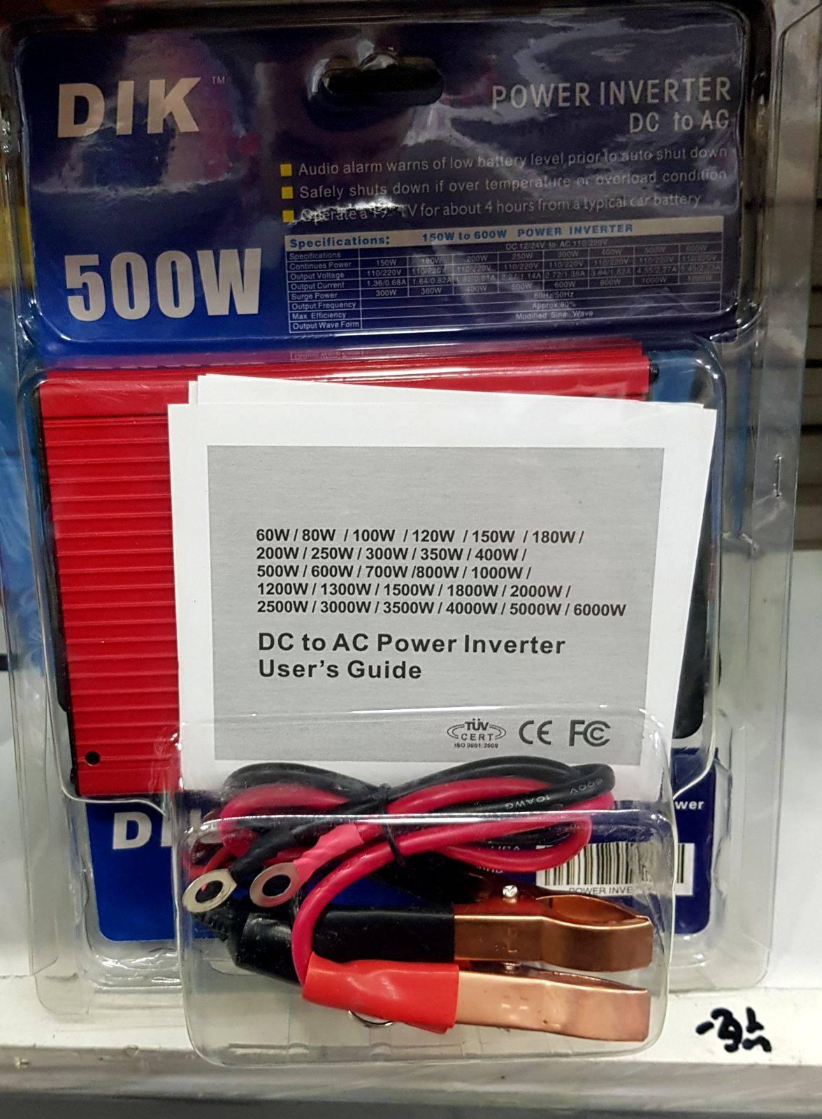 Power Inverter Dik. Convertidor de energía eléctrica para autos y hogares. 1000 Watts y 1500 Watts