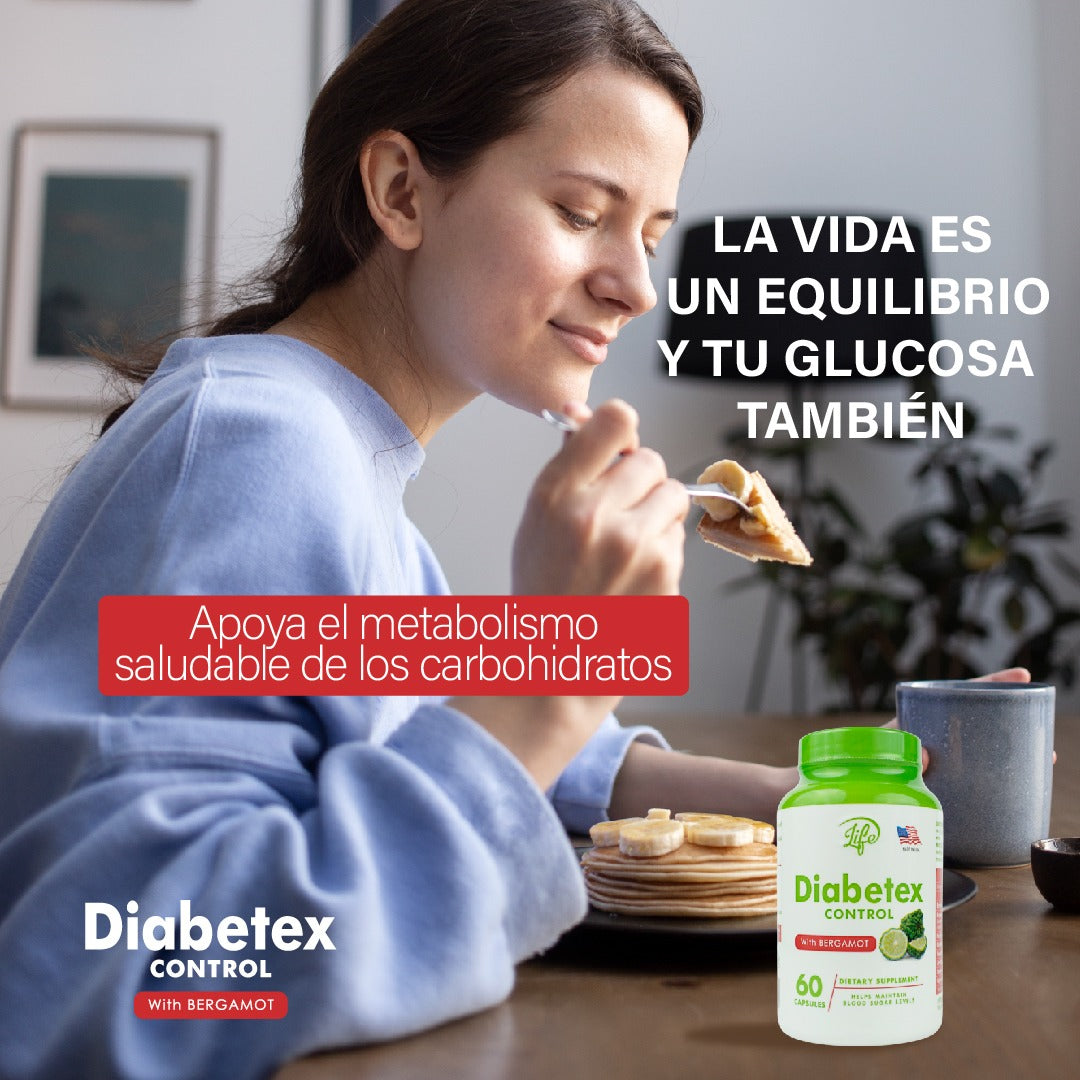 Diabetex Control - Suplemento para Control de Glucosa con Bergamota