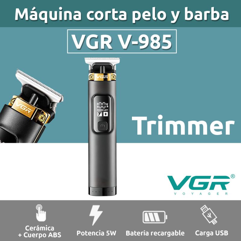 Máquina Patillera Profesional Recargable VGR V-985 Turbo