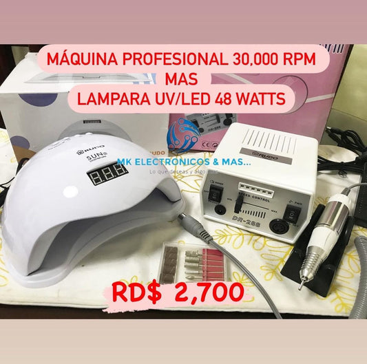Combo Máquina profesional DR288 + Lampara UV/LED 48 Watts