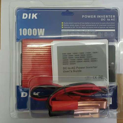 Power Inverter Dik. Convertidor de energía eléctrica para autos y hogares. 1000 Watts y 1500 Watts