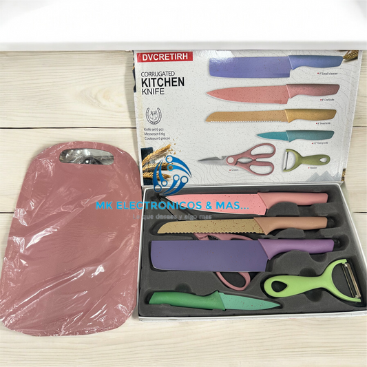 Set de Cuchillos para chef mas bandeja para picar