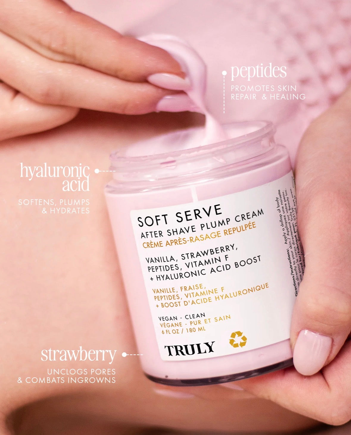 Crema After Shave Mujer | Hidratante Post Rasurado Vainilla Fresa | Truly Beauty 200ml