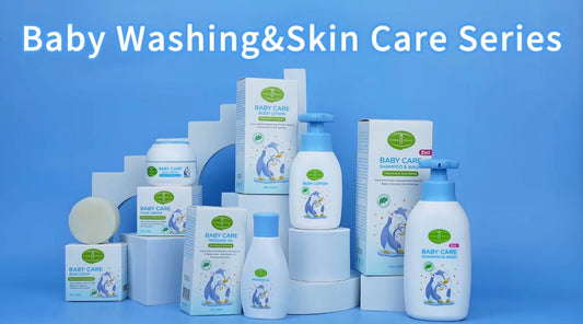 Aichun Beauty Baby Care Set | Shampoo, Loción, Crema y Aceite Masaje Bebé