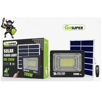 Reflector Lampara Led 200 Watts con Panel Solar Exterior GDPLUS GD-200H Con Control remoto