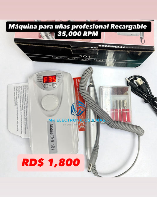 Máquina de Uñas Profesional Recargable BQ 101 35,000 RPM