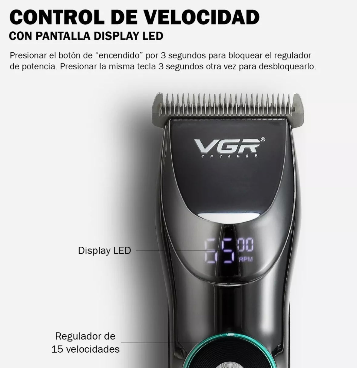 Clipper Profesional VGR V-256 15 Velocidades 7,000 RPM