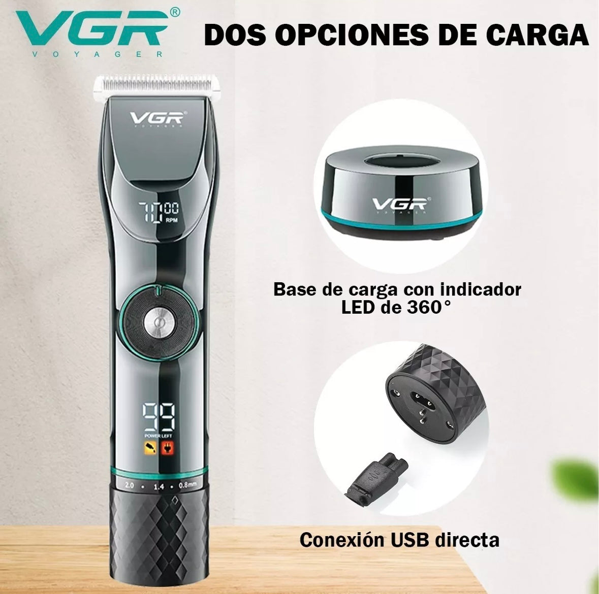Clipper Profesional VGR V-256 15 Velocidades 7,000 RPM