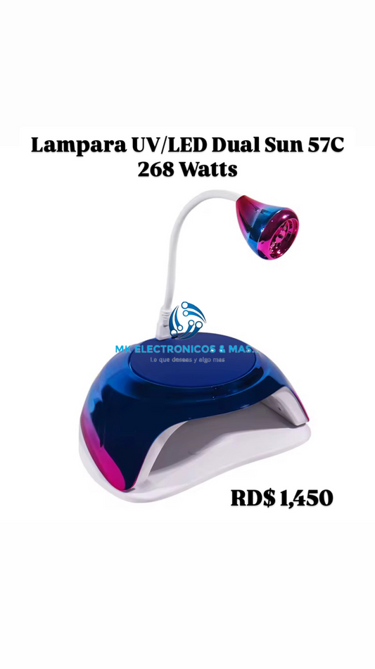Lámpara profesional UV/LED 2 en 1 Sun YC57C. 268 Watts + 18 Watts Softgel.