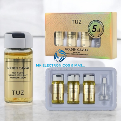 Serum Facial Premium Antiarrugas Reafirmante 5 en 1 TUZ Golden Caviar