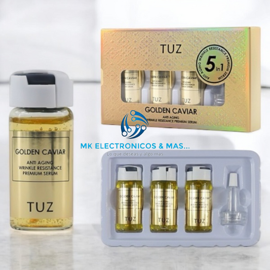 Serum Facial Premium Antiarrugas Reafirmante 5 en 1 TUZ Golden Caviar