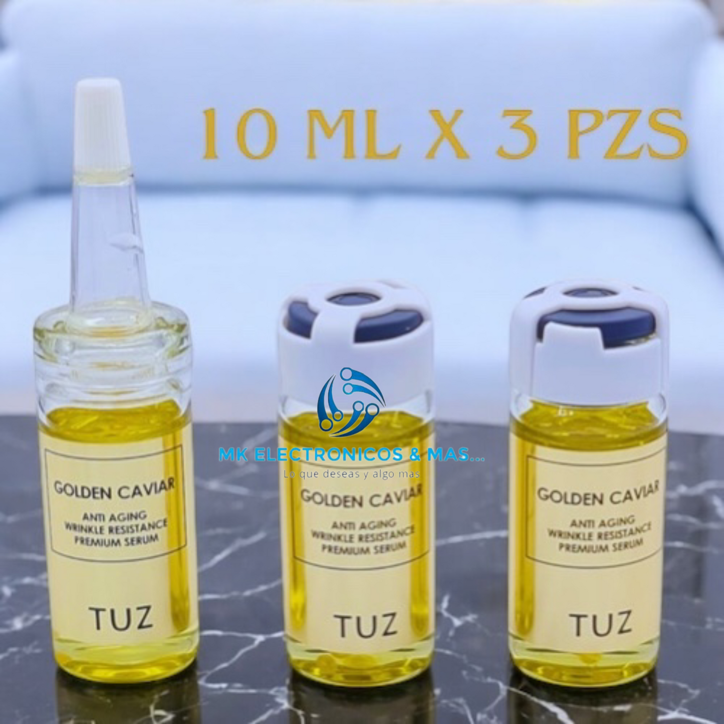 Serum Facial Premium Antiarrugas Reafirmante 5 en 1 TUZ Golden Caviar