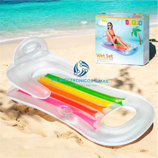 Flotador Intex con portavaso. Wet Set Collection