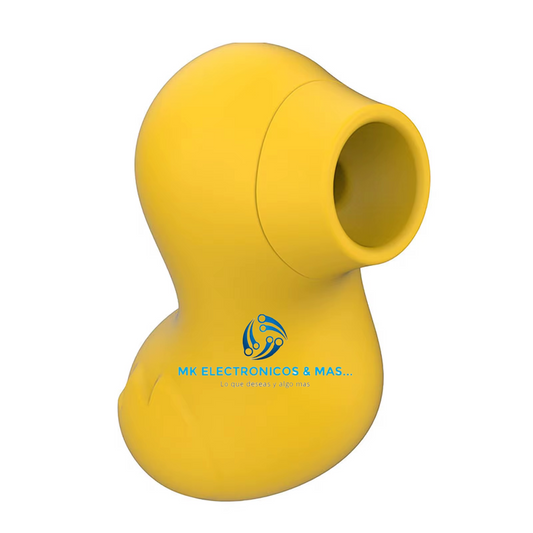Vibrador succionador de clitoris y pezones en forma de patito amarillo